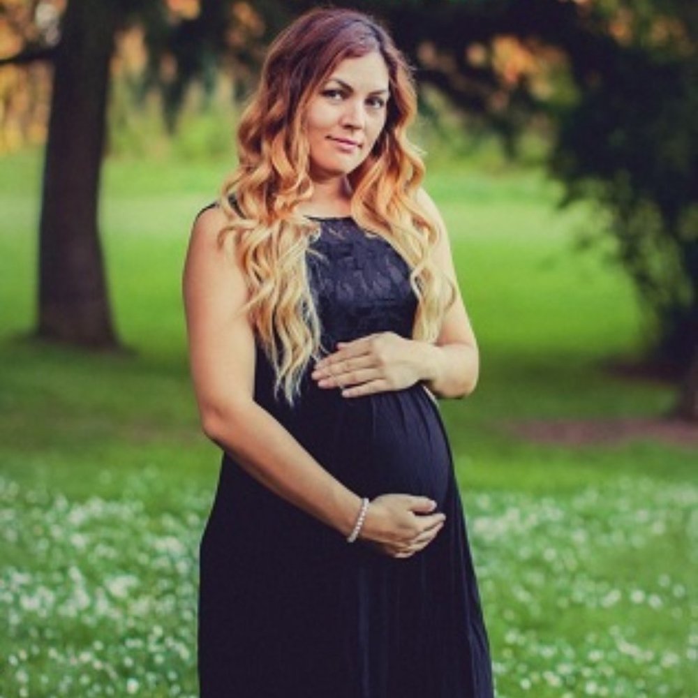 Maternity Dress *NWT*  Maternity Maxi Dress Black with Lace & Sash